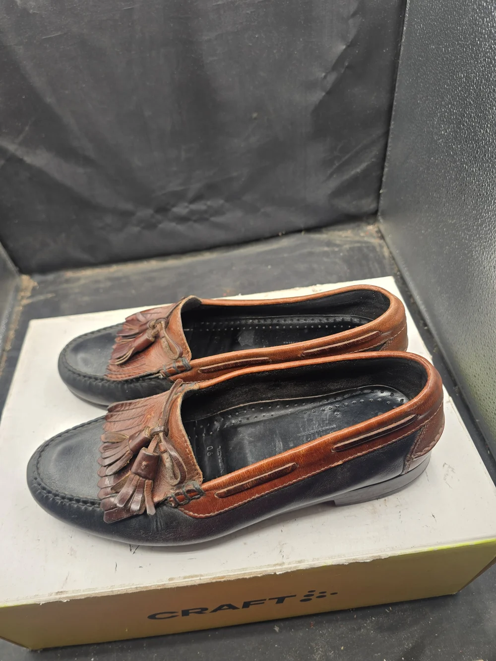 Cole Haan Men’s Black and Brown Tassel Loafers